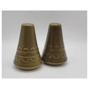 1970's Avocado Homer Laughlin Salt and Pepper Shakers